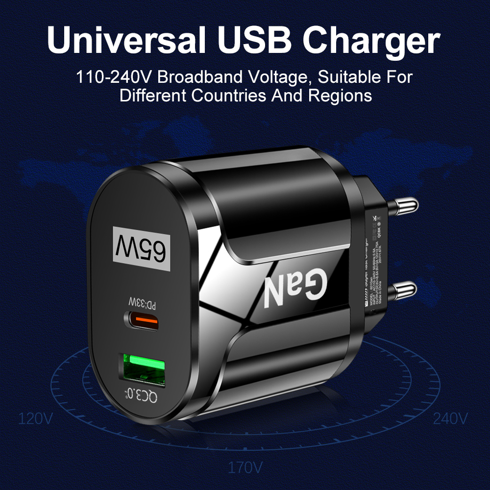 65W GaN USB C Charger Quick Ch - đánh giá và giá Badminton Korea
